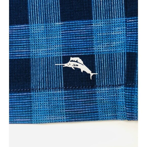 Tommy Bahama Mens Blue Checked Pockets Hybrid Bermuda Long Shorts Sz 30 New - Picture 7 of 11